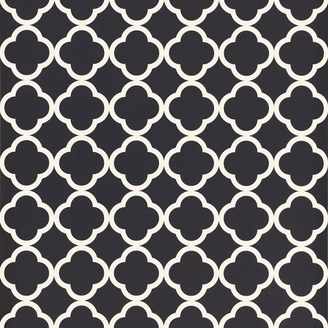 Morocco Black 5005876 by Schumacher Designer Wallpaper Byzantium 4.5" - Swanky Fabrics - Morocco Black 5005876 by Schumacher Designer Wallpaper Byzantium 4.5" - Swanky Fabrics -