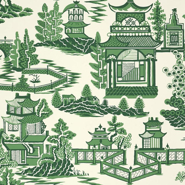 Nanjing Jade 5006912 by Schumacher Designer Wallpaper Exuberant Prints 27.0" - Swanky Fabrics - Nanjing Jade 5006912 by Schumacher Designer Wallpaper Exuberant Prints 27.0" - Swanky Fabrics -