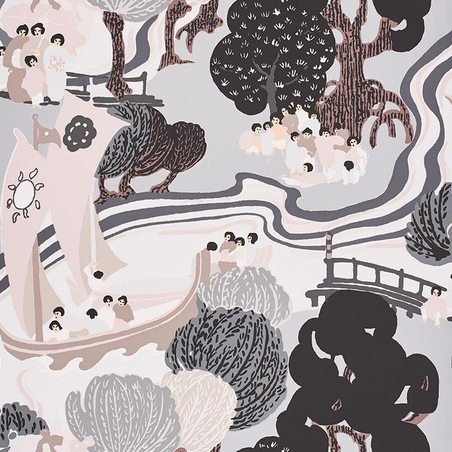 Pearl River Opal 5008440 by Schumacher Designer Wallpaper Signature Schumacher 27.0" - Swanky Fabrics -