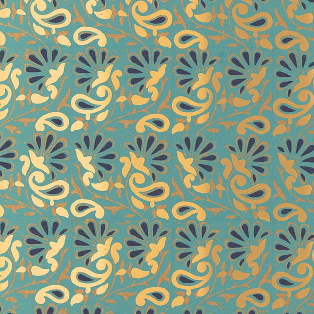 Rampura Turquoise 5005343 by Schumacher Designer Wallpaper Jaipur - Swanky Fabrics - Rampura Turquoise 5005343 by Schumacher Designer Wallpaper Jaipur - Swanky Fabrics -
