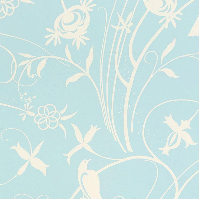 Sky Meadow Light Blue 5007621 by Schumacher Designer Wallpaper Drawn From Nature 27.0" - Swanky Fabrics - Sky Meadow Light Blue 5007621 by Schumacher Designer Wallpaper Drawn From Nature 27.0" - Swanky Fabrics -