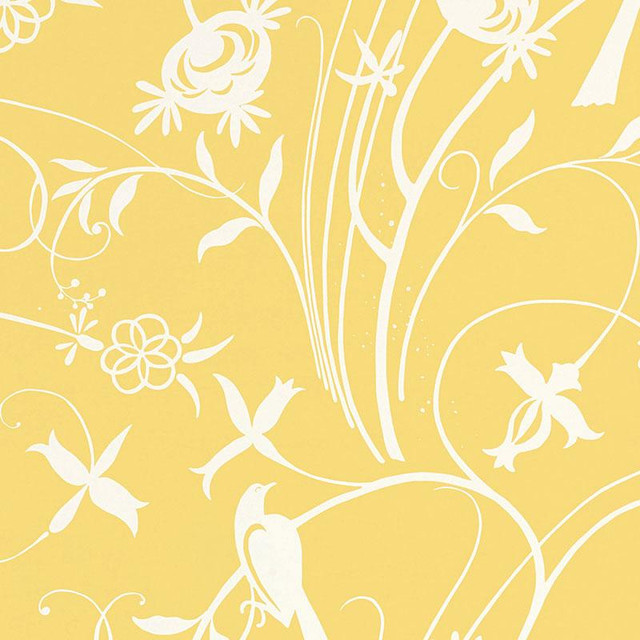 Sky Meadow Yellow 5007622 by Schumacher Designer Wallpaper Drawn From Nature 27.0" - Swanky Fabrics - Sky Meadow Yellow 5007622 by Schumacher Designer Wallpaper Drawn From Nature 27.0" - Swanky Fabrics -