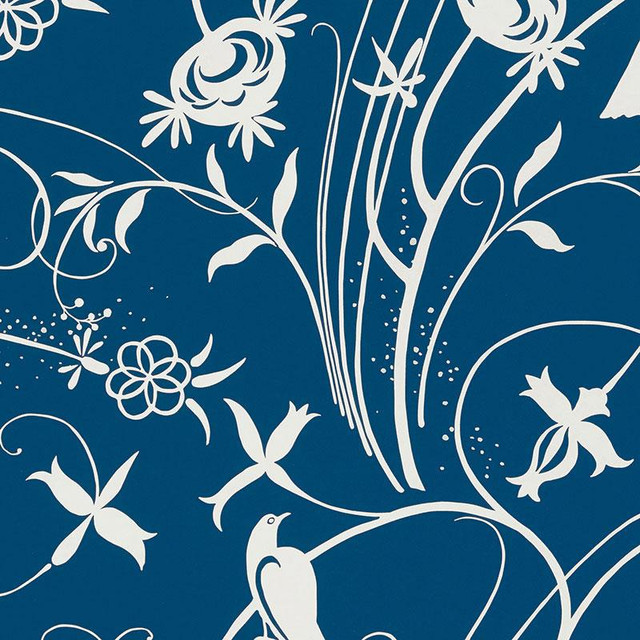 Sky Meadow Blue 5007624 by Schumacher Designer Wallpaper Drawn From Nature 27.0" - Swanky Fabrics - Sky Meadow Blue 5007624 by Schumacher Designer Wallpaper Drawn From Nature 27.0" - Swanky Fabrics -