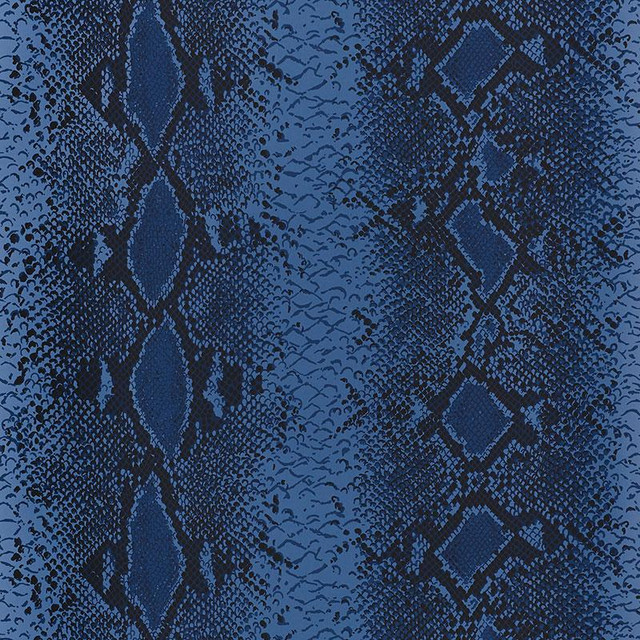 Snake Charmer Cobalt 5008182 by Schumacher Designer Wallpaper Animal Prints & Wovens 27.0" - Swanky Fabrics - Snake Charmer Cobalt 5008182 by Schumacher Designer Wallpaper Animal Prints & Wovens 27.0" - Swanky Fabrics -