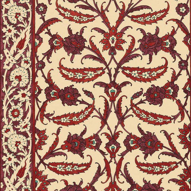 Topkapi Pomegranate 5006662 by Schumacher Designer Wallpaper Ottoman Chic 27.0" - Swanky Fabrics - Topkapi Pomegranate 5006662 by Schumacher Designer Wallpaper Ottoman Chic 27.0" - Swanky Fabrics -