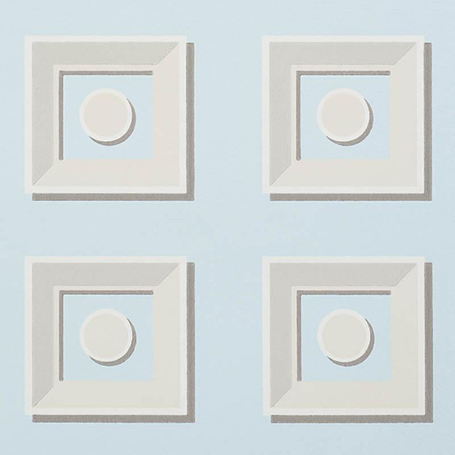 Marcel Sky 5009882 by Schumacher Designer Wallpaper Trompe L'Oeil 6.75" - Swanky Fabrics - Marcel Sky 5009882 by Schumacher Designer Wallpaper Trompe L'Oeil 6.75" - Swanky Fabrics -