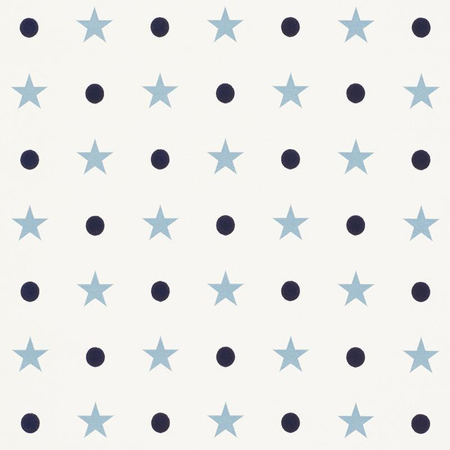 Etoiles Et Points Blues 5008550 by Schumacher Designer Wallpaper French Revolution 5.12" - Swanky Fabrics - Etoiles Et Points Blues 5008550 by Schumacher Designer Wallpaper French Revolution 5.12" - Swanky Fabrics -