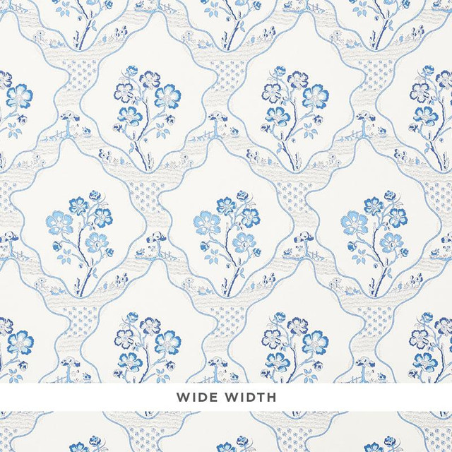 Marella Delft 5008801 by Schumacher Designer Wallpaper Country Chic 11.0" - Swanky Fabrics -