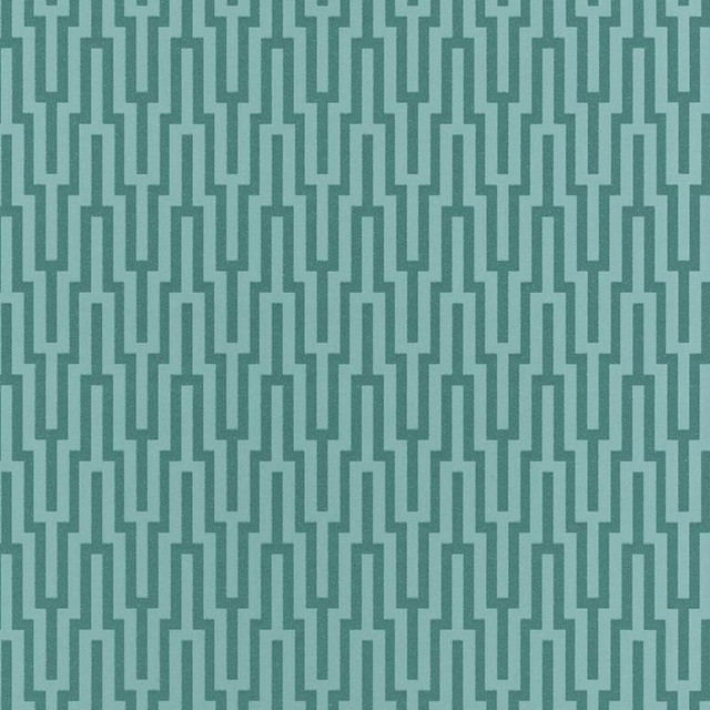 Metropolitan Fret Turquoise 5005894 by Schumacher Designer Wallpaper Byzantium 3.38" - Swanky Fabrics - Metropolitan Fret Turquoise 5005894 by Schumacher Designer Wallpaper Byzantium 3.38" - Swanky Fabrics -