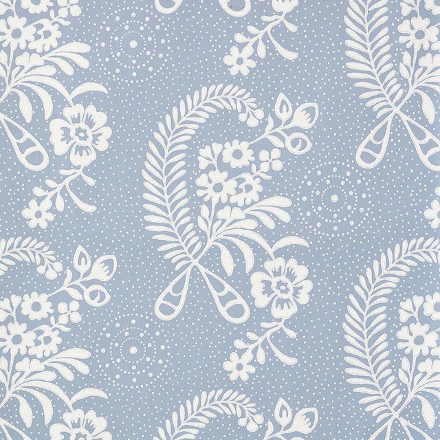Millicent Delft 5008813 by Schumacher Designer Wallpaper Wallflowers 13.5" - Swanky Fabrics - Millicent Delft 5008813 by Schumacher Designer Wallpaper Wallflowers 13.5" - Swanky Fabrics -