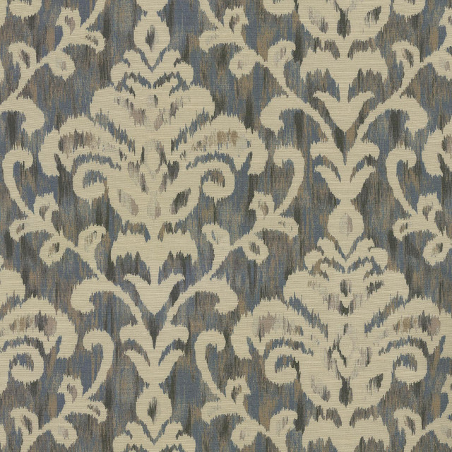 Brigitte Indigo 409902 by PKL Studio Designer Fabric - 100%Polyester INDIA 51000 Horizontal: 13.6 and Vertical: 13.6 54 - Swanky Fabrics -