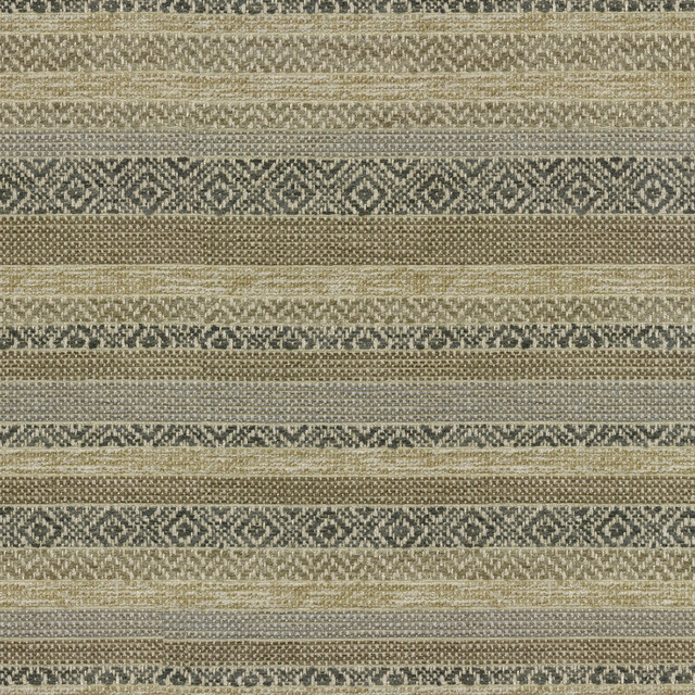 Kilim Bands Shale 410312 by PKL Studio Designer Fabric - 67%Polyester 23%Viscose 3%Linen 7%Cotton INDIA 51000 Horizontal: 1.3 and Vertical: 7 54 - Swanky Fabrics -