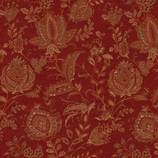 Cumberland Merlot by RM CoCo Designer Fabric Color Rainbow - Fire - Wesco 100% Polyester See Sample 0 Horizontal: 14.75 and Vertical: 22.25 59 - Swanky Fabrics -