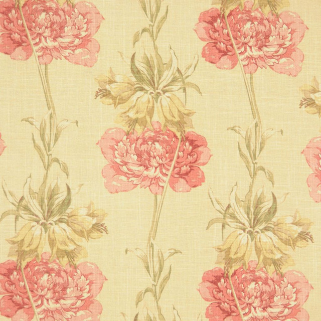 Tripoli Rouge by RM CoCo Designer Fabric International 55% Linen 45% Rayon See Sample 0 Horizontal: 13.5 and Vertical: 18 54 - Swanky Fabrics -
