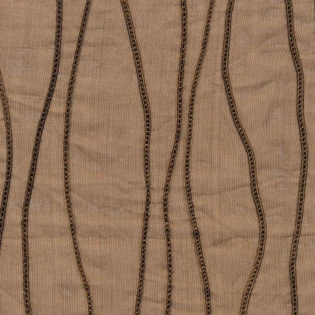 Down Pour Brown by RM CoCo Designer Fabric Focal Point - Wesco 100% Silk See Sample 0 Horizontal: 7.75 and Vertical: 17.75 54.25 - Swanky Fabrics -
