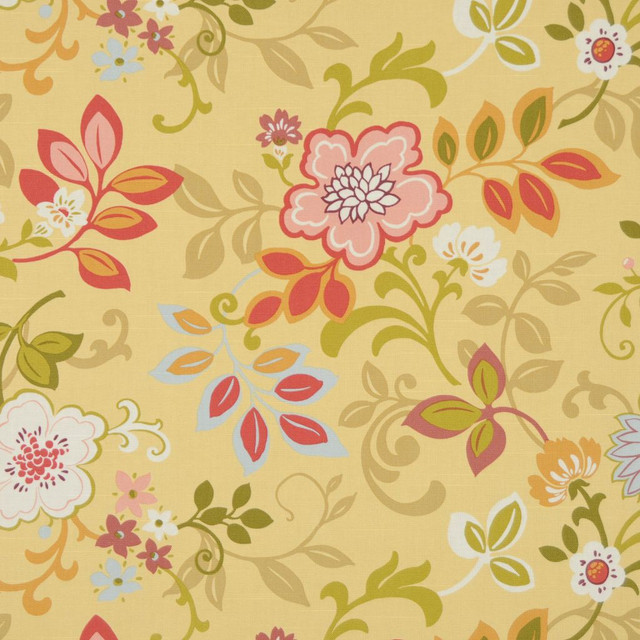 Fusion Cornsilk by RM CoCo Designer Fabric Brass Band 100% Cotton See Sample 0 Horizontal: 54 and Vertical: 18 54 - Swanky Fabrics -