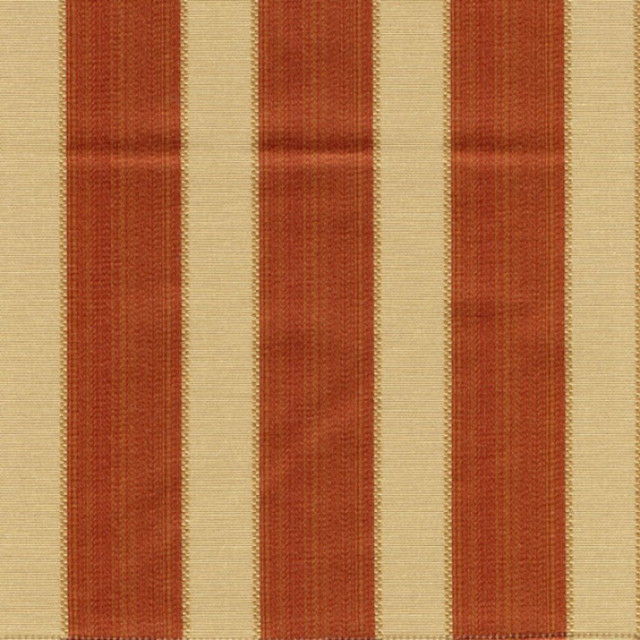 Malden Stripe Cinnamon by RM CoCo Designer Fabric Color Parade - Fire - Wesco 51% Cotton 49% Polyester See Sample 0 Horizontal: 2.5 and Vertical: 0 55 - Swanky Fabrics -