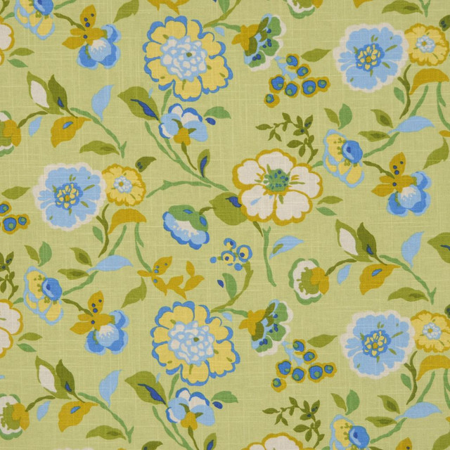 Asmara Key Lime by RM CoCo Designer Fabric International 55% Linen 45% Rayon See Sample 0 Horizontal: 27 and Vertical: 13.5 54 - Swanky Fabrics -
