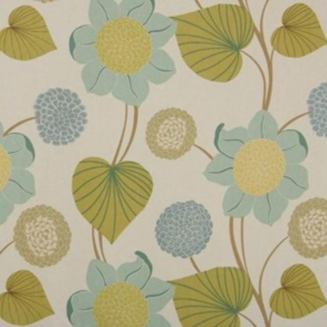 A0067 769 by RM CoCo Designer Fabric Serene Celadon 100% Cotton See Sample 0 Horizontal: 26.77 and Vertical: 25 53 - Swanky Fabrics -