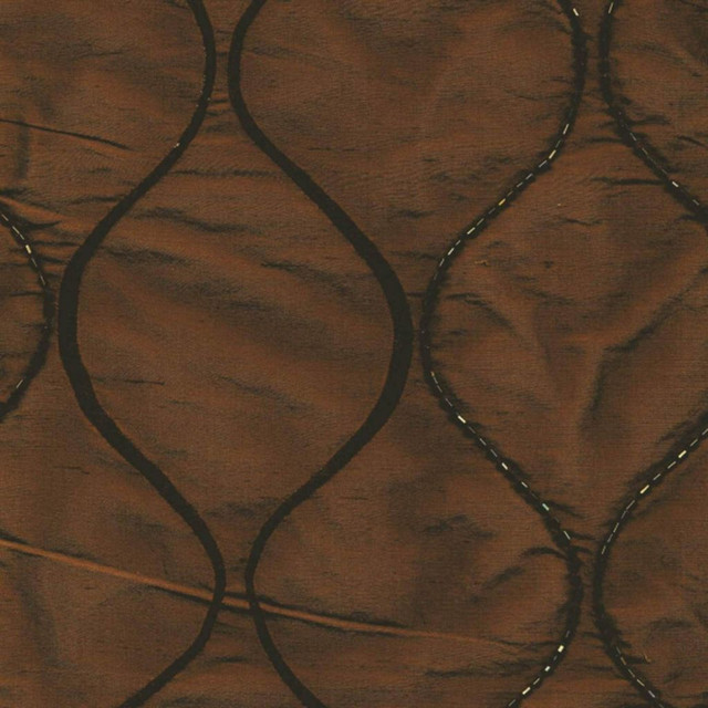 Hourglass Bronze by RM CoCo Designer Fabric Silk Roads - Wesco 100% Silk See Sample 0 Horizontal: 7.75 and Vertical: 5.75 54.25 - Swanky Fabrics -