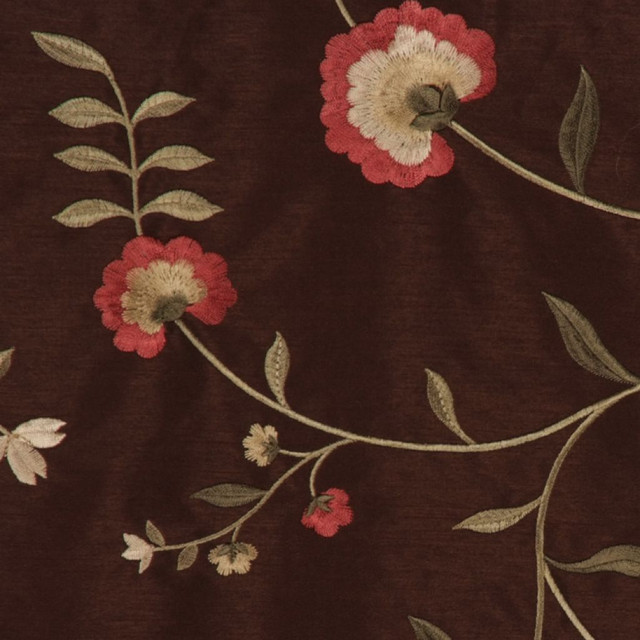 Orwell Chocolate 56 by RM CoCo Designer Fabric Storytellers 100% Polyester Embroidery 100% Rayon Base See Sample 0 Horizontal: 18 and Vertical: 18.5 59 - Swanky Fabrics -