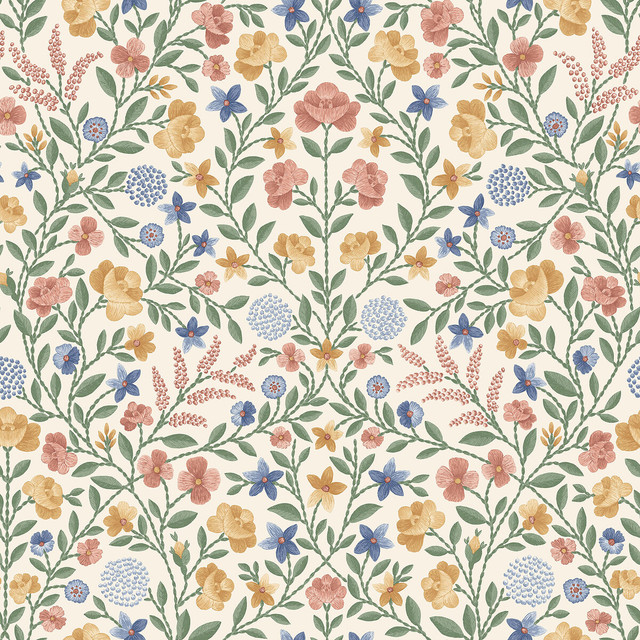 Court Embroidery C,M,H/P by Cole & Son Designer Wallcovering COLE & SON HISTORIC ROYAL PALACES-GREAT MASTERS NON WOVEN - 100% United Kingdom Horizontal: 20.5 and Vertical: 20.5 20.5 - Swanky Fabrics -