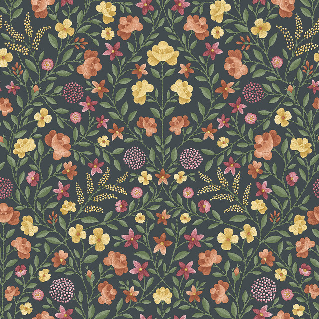 Court Embroidery M,T&R/C by Cole & Son Designer Wallcovering COLE & SON HISTORIC ROYAL PALACES-GREAT MASTERS NON WOVEN - 100% United Kingdom Horizontal: 20.5 and Vertical: 20.5 20.5 - Swanky Fabrics -