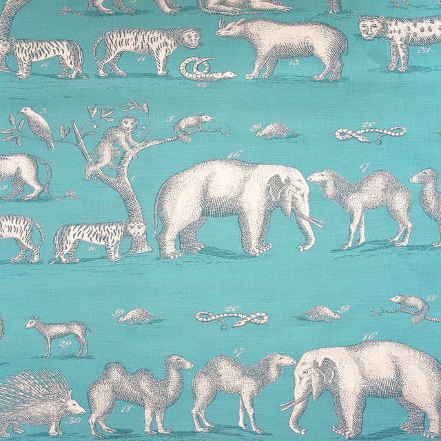 Kingdom Outdoor Lagoon by Kravet Couture Designer Fabric ANDREW MARTIN THE GREAT OUTDOORS POLYESTER - 100% United Kingdom HEAVY Horizontal: 53.94 and Vertical: 35.98 53.94 - Swanky Fabrics -