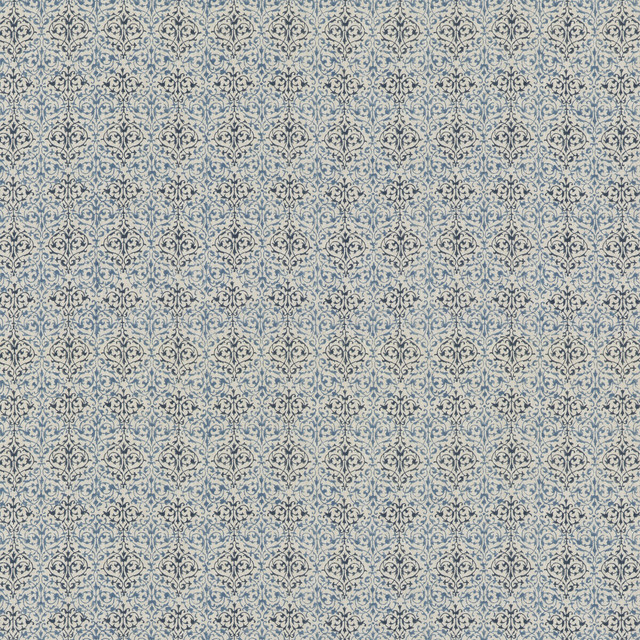 Arabesque Blue by G P & J Baker Designer Fabric PORTOBELLO LINEN - 100% India Horizontal: 3.546 and Vertical: 7.092 56.736 - Swanky Fabrics -