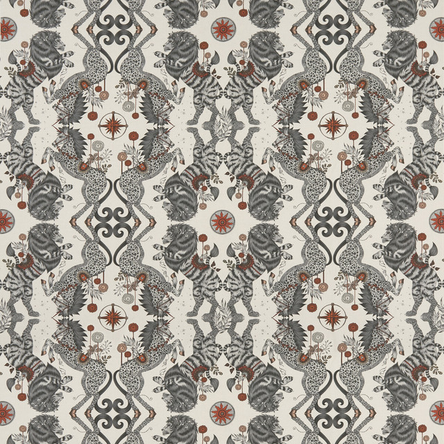 Caspian Linen Nude by Clarke And Clarke Designer Fabric WILDERIE BY EMMA J SHIPLEY FOR C&C COTTON - 60%;LINEN - 40% Spain HEAVY Horizontal: 27 and Vertical: 25.12 54 - Swanky Fabrics -