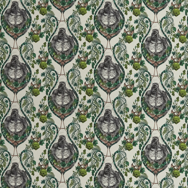 Silverback Linen Nude by Clarke And Clarke Designer Fabric WILDERIE BY EMMA J SHIPLEY FOR C&C COTTON - 60%;LINEN - 40% Spain HEAVY Horizontal: 27 and Vertical: 32.41 54 - Swanky Fabrics -