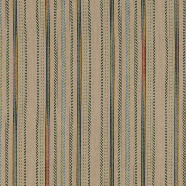 Racing Stripe Lovat by Mulberry Designer Fabric MULBERRY STRIPES II COTTON - 68%;JUTE - 32% India Horizontal: 13.199 and Vertical: 52.796 - Swanky Fabrics -