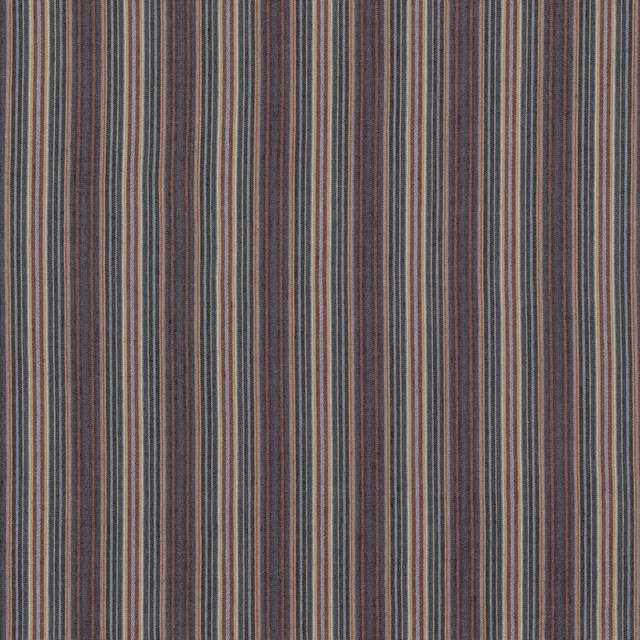 Falconer Stripe Indigo/Red by Mulberry Designer Fabric MULBERRY STRIPES II COTTON - 70%;JUTE - 30% India Horizontal: 5.713 and Vertical: 51.22 - Swanky Fabrics -