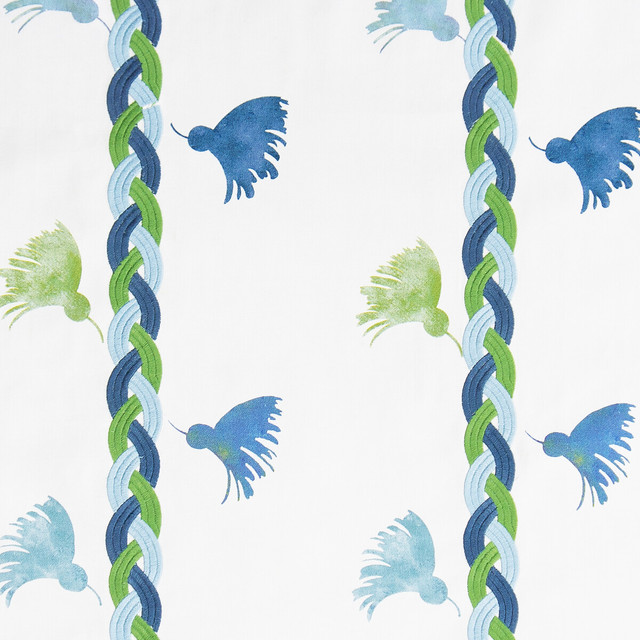Reina Roja Verde/Azul by Gaston Y Daniela Designer Fabric GASTON NUEVO MUNDO COTTON - 85%;POLYESTER - 15% India Horizontal: 8.5 and Vertical: 15 52.75 - Swanky Fabrics -