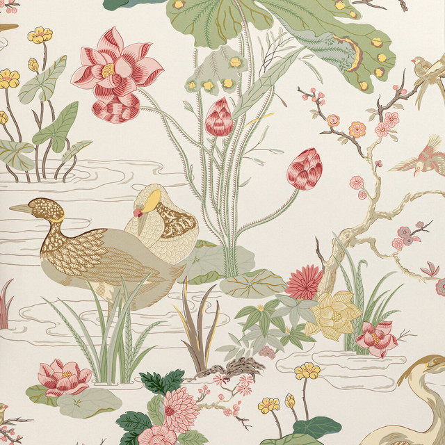 Luzon Paper Spring by Lee Jofa Designer Wallcovering MINDORO WALLPAPER WOOD PULP - 45%;BINDER - 20%;MINERAL FILLERS - 20%;POLYESTER - 15% United Kingdom Horizontal: 27.5 and Vertical: 41.8 27.5 - Swanky Fabrics -