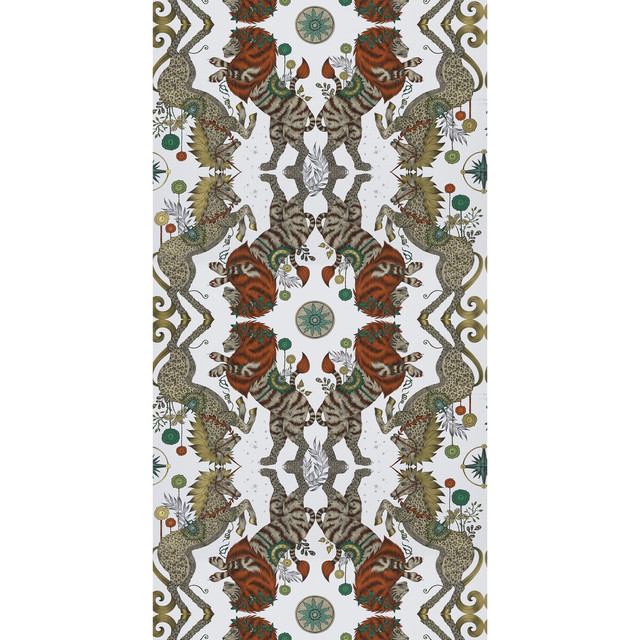 Caspian Wp Gold by Clarke And Clarke Designer Wallcovering WILDERIE BY EMMA J SHIPLEY FOR C&C NON WOVEN - 100% United Kingdom Horizontal: 0 and Vertical: 18 21 - Swanky Fabrics -