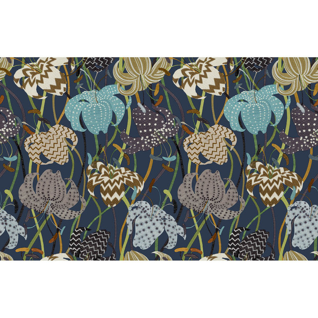 Lilium 10233 by Kravet Couture Designer Wallcovering MISSONI HOME WALLCOVERINGS 03 VINYL ON NON WOVEN - 100% Italy Horizontal: 39 and Vertical: 25.2 39 - Swanky Fabrics -