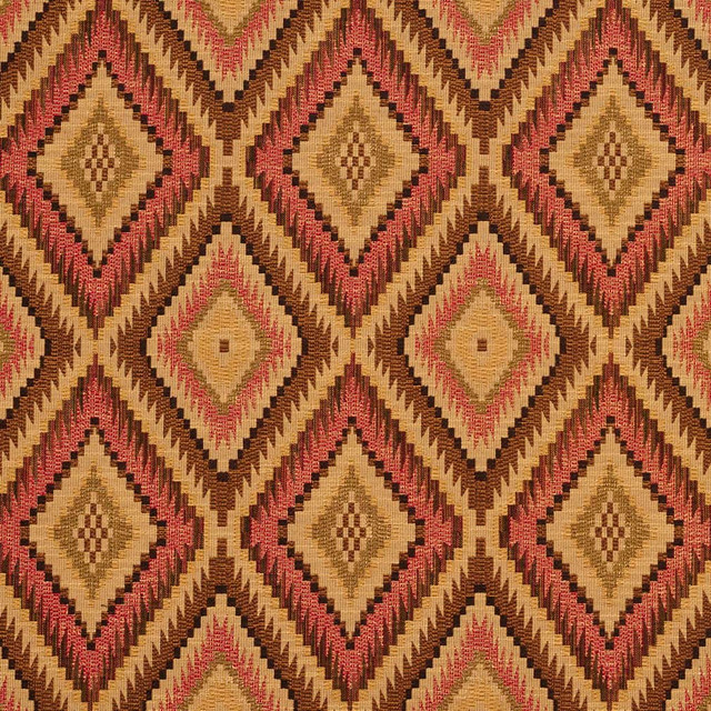 D2003 Tiki by Charlotte Designer Fabric Southwest 82% Polyester, 18% Cotton Asia Exceeds 90,000 Wyzenbeek Rubs (Heavy Duty) </p><p>Repeat: Horizontal: 7" x Vertical: 10" 54 Inches - Swanky Fabrics -