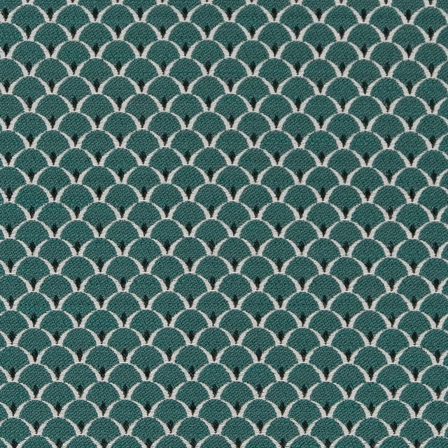 D2147 Jade Scales by Charlotte Designer Fabric Small Scale Patterns 100% Woven Polyester Asia Exceeds 100,000 Wyzenbeek Rubs (Heavy Duty) </p><p>Repeat: Horizontal: 1" x Vertical: 1" 54 Inches - Swanky Fabrics -