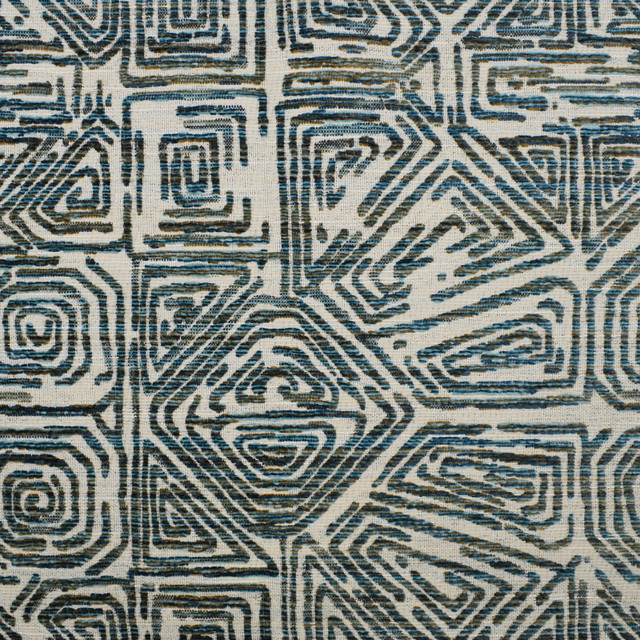 F2705 Cerulean by Greenhouse Designer Fabric 100% Polyester China 50,000 double rubs </p><p>Repeat: 14.25" H, 14.5" V 57" - Swanky Fabrics -