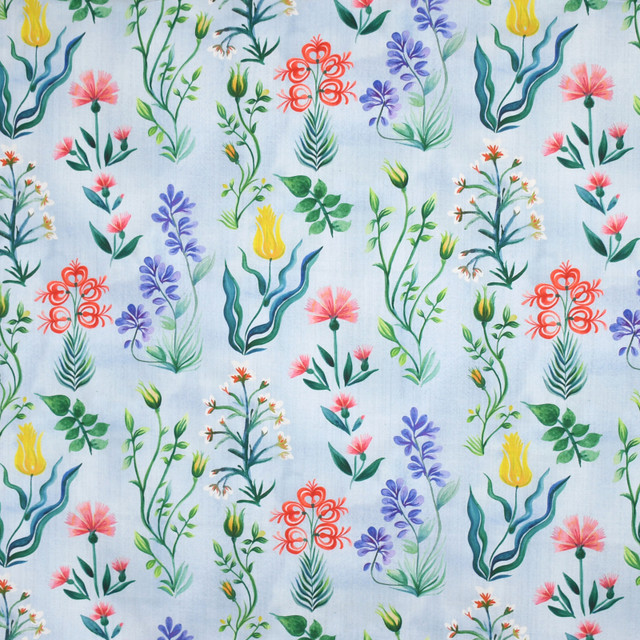 S3992 Sky by Greenhouse Designer Fabric 90% Cotton, 10% Linen Pakistan 12,000 double rubs </p><p>Repeat: 13.5" H, 25.25" V 54" - Swanky Fabrics -