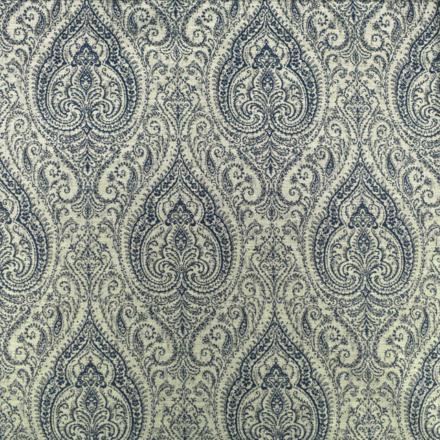 F2429 Denim by Greenhouse Designer Fabric 100% Polyester China 21,000 double rubs </p><p>Repeat: 15" H, 26.5" V 54" - Swanky Fabrics -