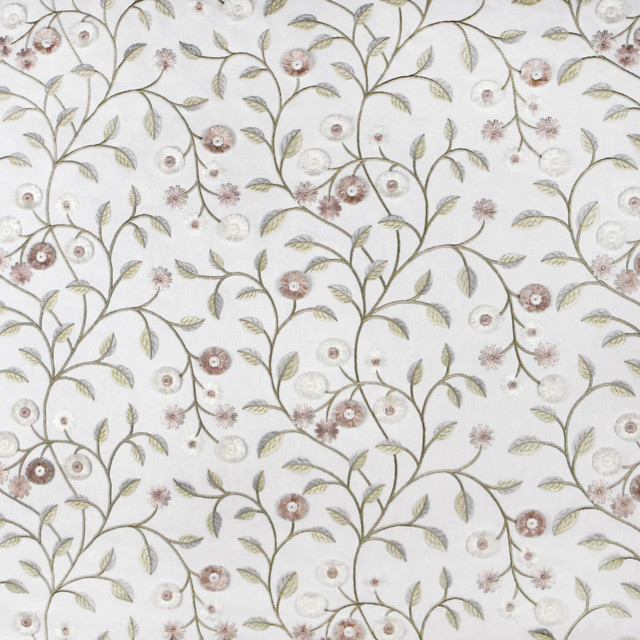 S3108 Bella Pink by Greenhouse Designer Fabric 50% Polyester, 50% Cotton With 100% Polyester Embroidery India 9,000 double rubs </p><p>Repeat: 25.25" H, 9.25" V 55" - Swanky Fabrics - S3108 Bella Pink by Greenhouse Designer Fabric 50% Polyester, 50% Cotton With 100% Polyester Embroidery India 9,000 double rubs </p><p>Repeat: 25.25" H, 9.25" V 55" - Swanky Fabrics -