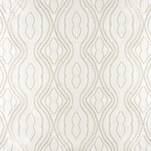 Scallop Away Off White by Carole Designer Fabric From The Heart 70% Polyester, 30% Cotton India N/A </p><p>Repeat: 9 1/2" V, 8 1/2" H 51.5" - Swanky Fabrics -