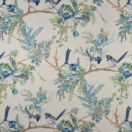 Round Robin Mediterranean Blue by Carole Designer Fabric Muse 100% Cotton India 30,000 Wyzenbeek Double Rubs </p><p>Repeat: 25 3/4" V, 27 1/4" H HD 55.25" - Swanky Fabrics -