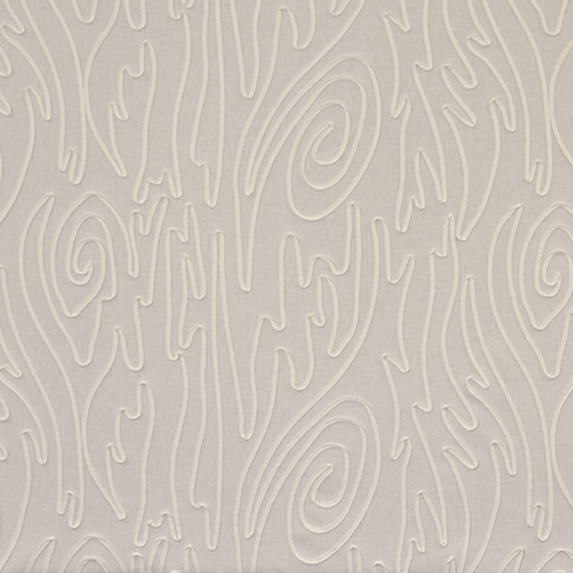 Twist About Winter White by Carole Designer Fabric Muse 65% Cotton, 35% Recycled Polyester India 16,500 Wyzenbeek Double Rubs </p><p>Repeat: 18 1/4" V, 25 1/2" H 51" - Swanky Fabrics -