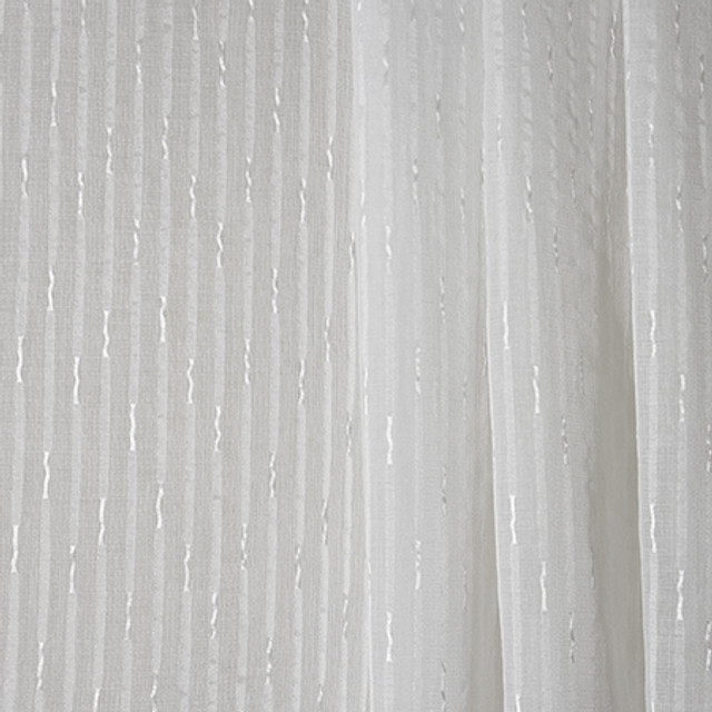 Inches Away White by Carole Designer Fabric Sheer Philosophy 100% Polyester Turkey N/A </p><p>Repeat: 4" V, 3" H 118" - Swanky Fabrics -