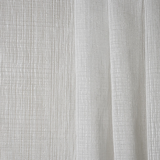 Slender Lines White by Carole Designer Fabric Sheer Philosophy 100% Polyester Turkey N/A </p><p>Repeat: None 118" - Swanky Fabrics -