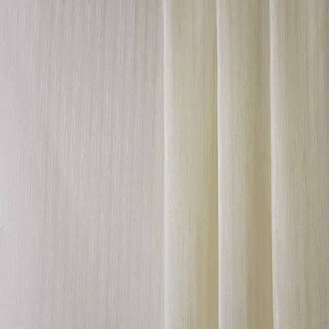 Uplifting Ivory by Carole Designer Fabric Sheer Philosophy 100% Polyester Turkey N/A </p><p>Repeat: None 124" - Swanky Fabrics -