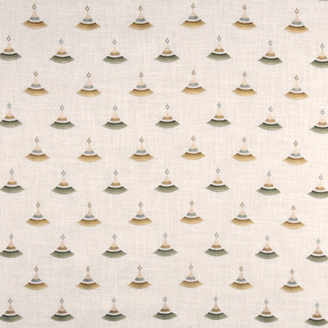 Fan Out Moss by Carole Designer Fabric Well-Traveled 86% Polyester, 9% Rayon, 5% Linen China 60,000 Wyzenbeek Double Rubs </p><p>Repeat: 5 3/4" V, 4 1/2" H 55" - Swanky Fabrics -